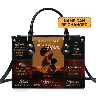 Anatomy Of A Mom - Personalized Leather Handbag Mb63A