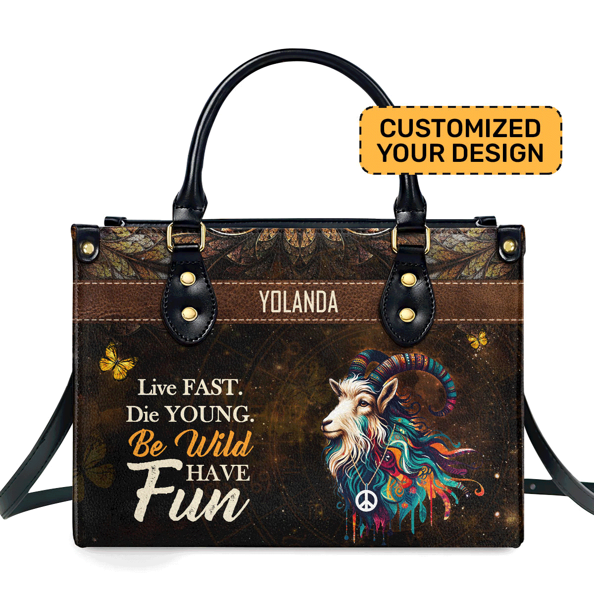 Zodiac Signs - Bohemian Personalized Leather Handbag Sbhn04