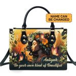 Be Your Own Kind Of Beautiful  - Personalized Leather Hand Bag Stb82