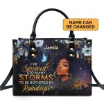 I'Ve Survived Too Many Storms - Personalized Leather Handbag Sblhblm1446Ta
