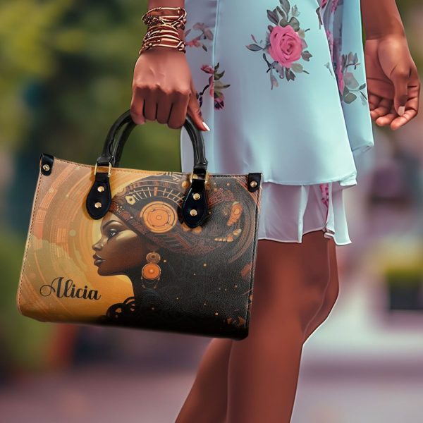 Afrofuturism06 - Personalized Leather Handbag Sb119
