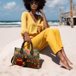 African Culture - Personalized Leather Handbag With Unique Texture Stb17