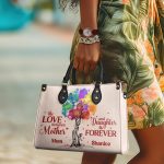 The Love Between Mother And Daughter Is Forever - Personalized Leather Handbag Stb188A