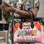 Blessed To Be Called Great Grandma - Personalized Leather Handbag