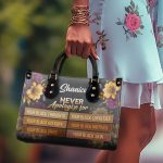 Never Apologize For - Personalized Leather Hand Bag Stb78