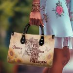 I Am The Storm - Personalized Leather Handbag Stb178