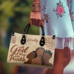 With God, All Things Are Possible - Personalized Leather Hand Bag Stb98