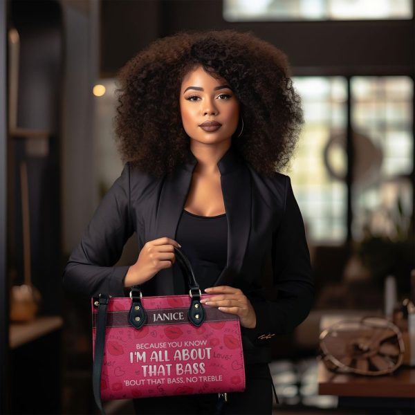All About That Bass - Personalized Leather Handbag Sb189