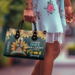 I'M Mostly Peace - Personalized Leather Handbag Sbhn12