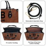 Black Girl & Melanin - Personalized Leather Handbag Mb29