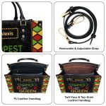 Dopest Black Queen - Personalized Leather Handbag Sb09
