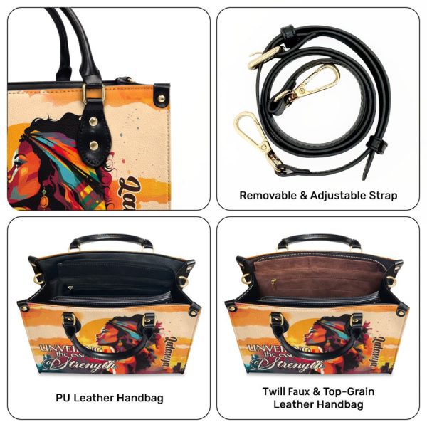 Unveiling The Essence Of Strength - Personalized Leather Handbag Sb308