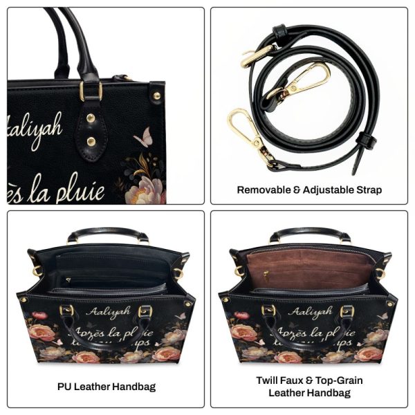 Après La Pluie, Le Beau Temps - Personalized Leather Handbag Sb609