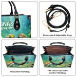 Nana'S Sweethearts - Turtles Personalized Leather Handbag Stb109