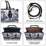 Lion - Four Seasons - Personalized Leather Handbag Stb122