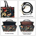 Flower - Bohemian  - Personalized Leather Handbag Stb134