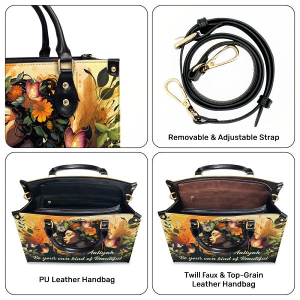 Be Your Own Kind Of Beautiful  - Personalized Leather Hand Bag Stb82