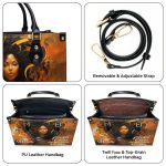 Graceful Curves Powerful Strides - Personalized Leather Handbag Sb305