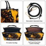 Feeling Blacknificient - Personalized Leather Handbag Stb11