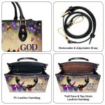 God Could Not Be Everywhere So He Created Mothers - Personalized Leather Handbag Stb211
