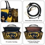 She Who Walks With God Will Always Reach Her Destination - Personalized Purple Leather Handbag Stb169