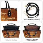 We Can Do It - Personalized Leather Handbag Stb163