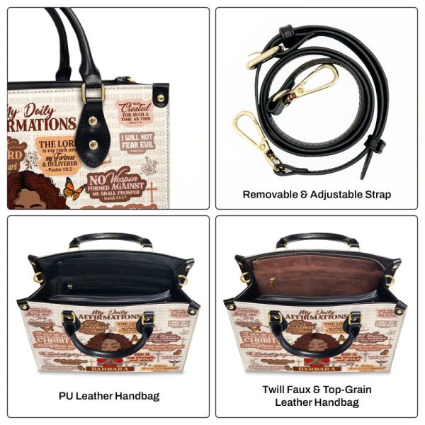 My Daily Affirmations - Personalized Leather Handbag Sblhblm2276D