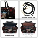 From The First Kiss Till The Last Breath - Personalized Leather Handbag Mb70