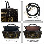 The Big Three Zodiac Signs - Personalized Leather Handbag Sbhn08