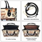 I Love Myself Through Thick And Thin - Personalized Leather Handbag Sblhblm1011L