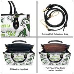 Birth Month Flowers - Just A Girl Living Her Best Life - Personalized Leather Handbag Sbt34