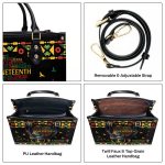 Juneteenth - Personalized Leather Handbag Sblhbt51