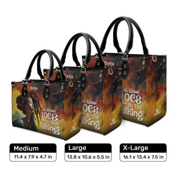 Let These Locs Do The Talking - Personalized Leather Handbag Stb07