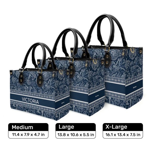 African Culture - Four Seasons - Personalized Leather Handbag Stb115