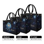 Rose Under The Starry Night - Personalized Leather Handbag - Stb139