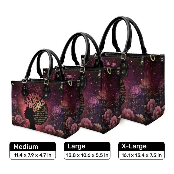 Dear Black Girls - Personalized Leather Handbag Stb146