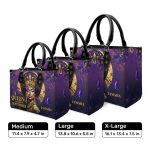 A Beautiful Queen - Personalized Purple Leather Handbag Stb58