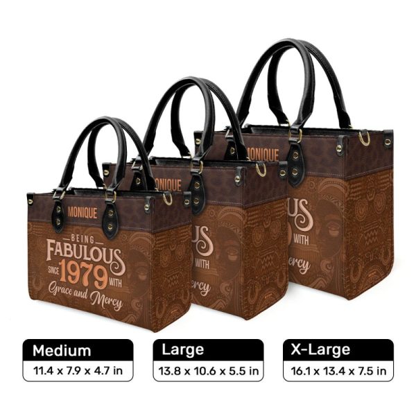 Being Fabulous - Personalized Leather Handbag Stb59