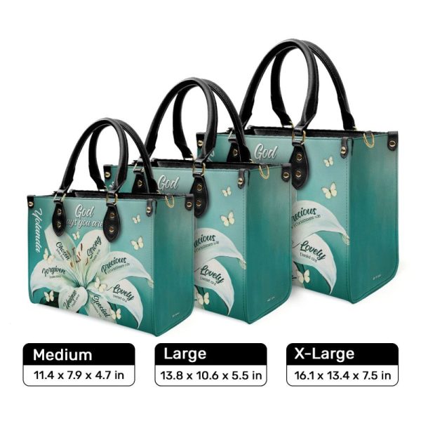 God Says You Are - Personalized Leather Handbag Stb47