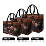 Years Of Perfection - Personalized Purple Leather Handbag Stb64