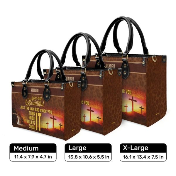 You Are Beautiful - Personalized Leather Handbag Stb186