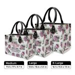 Birth Month Flowers - Just A Girl Living Her Best Life - Personalized Leather Handbag Sbt34