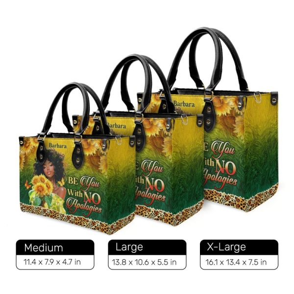 Be You With No Apologies - Personalized Leather Handbag
