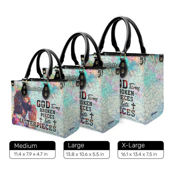 God Turns Broken Pieces Into Masterpieces - Personalized Leather Handbag Sblhblm2743Ta