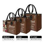 Blessed Is The Woman Who Trusts In The Lord - Personalized Leather Handbag Sblhbmtn1860L