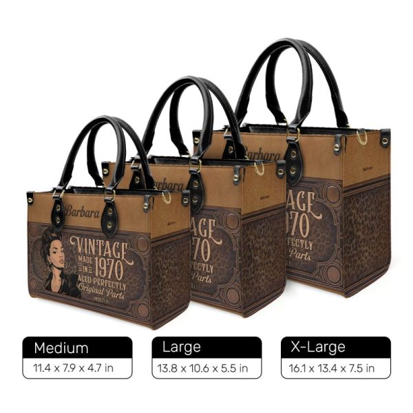 Vintage Brown - Personalized Leather Handbag