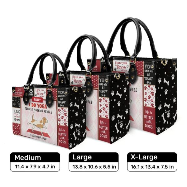 I Do Yoga - Personalized Leather Hand Bag Sblhbha31