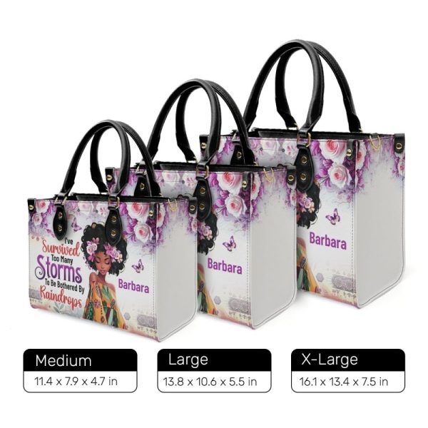 I'Ve Survived Too Many Storms - Personalized Leather Handbag