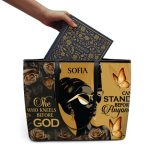She Who Kneels Before God Can Stand Before Anyone - Personalized Leather Totebag