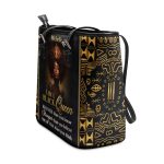 I Am A Black Queen - Personalized Leather Totebag